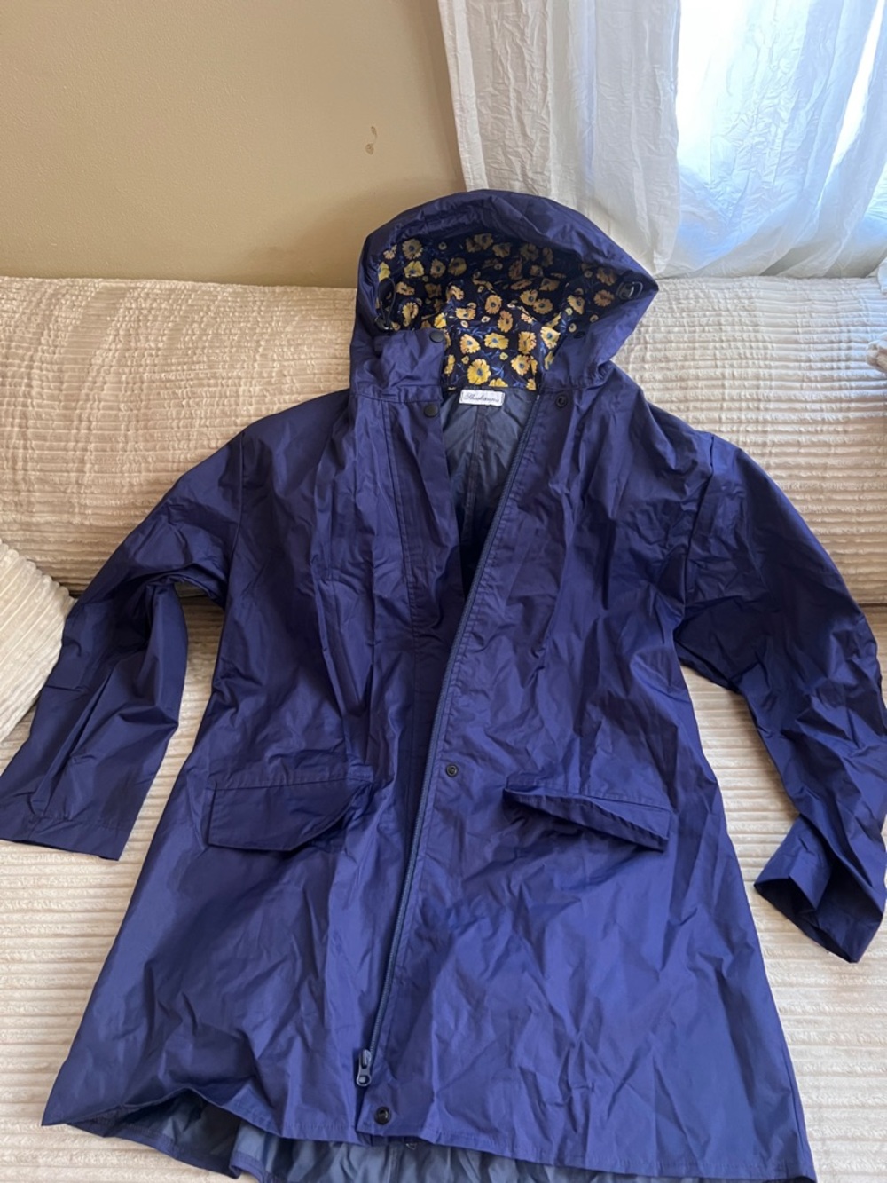 Shoshanna Navy Jacket with Yellow Floral Lining